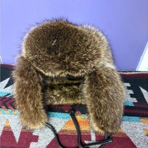 FRT Raccoon Fur Trapper Hat